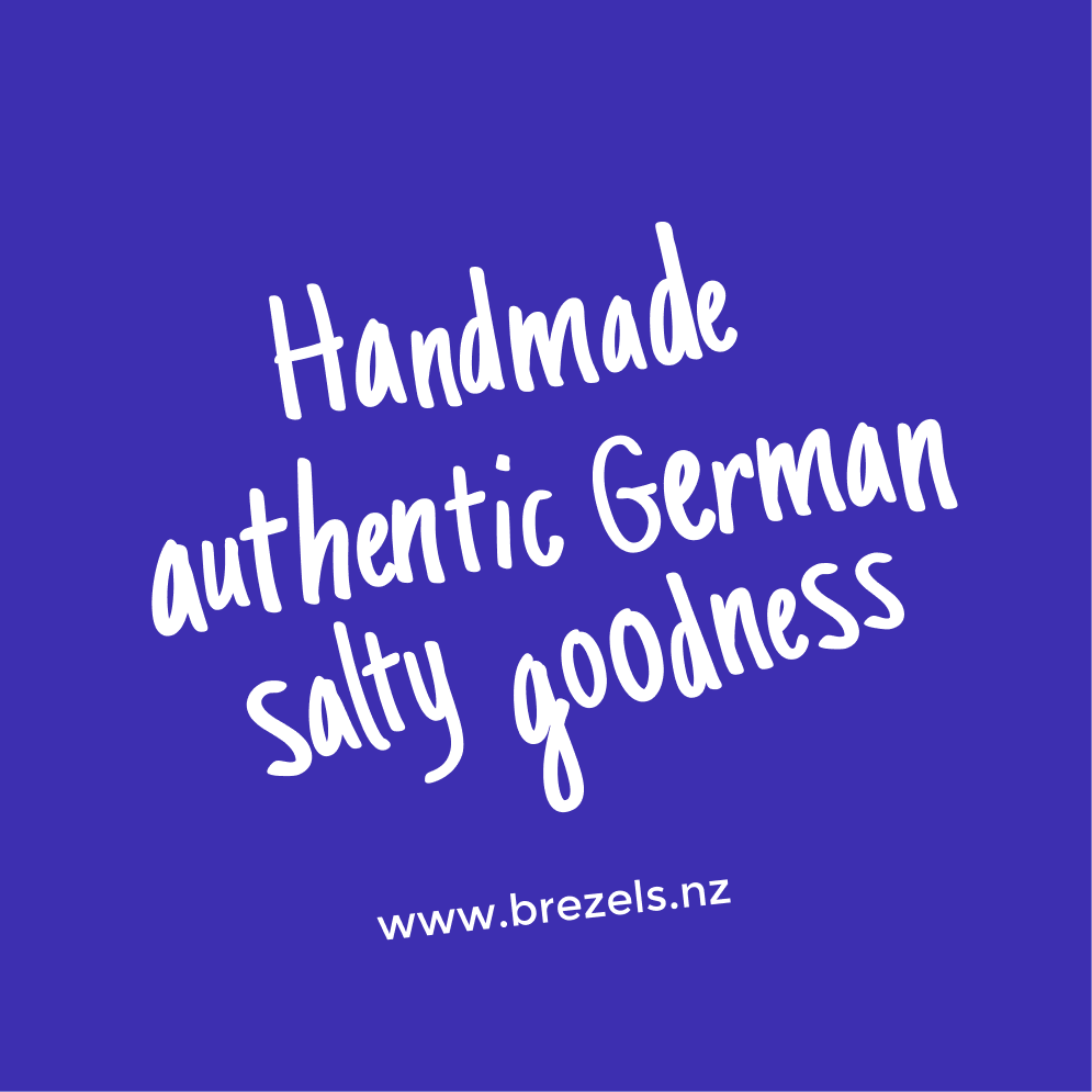 Handmade authentic German salty goodness · www.brezels.nz