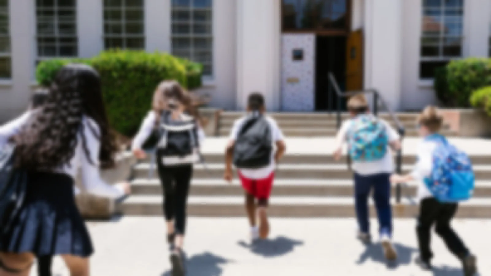 Children arriving at school — Sammy's Brezels school fundraising