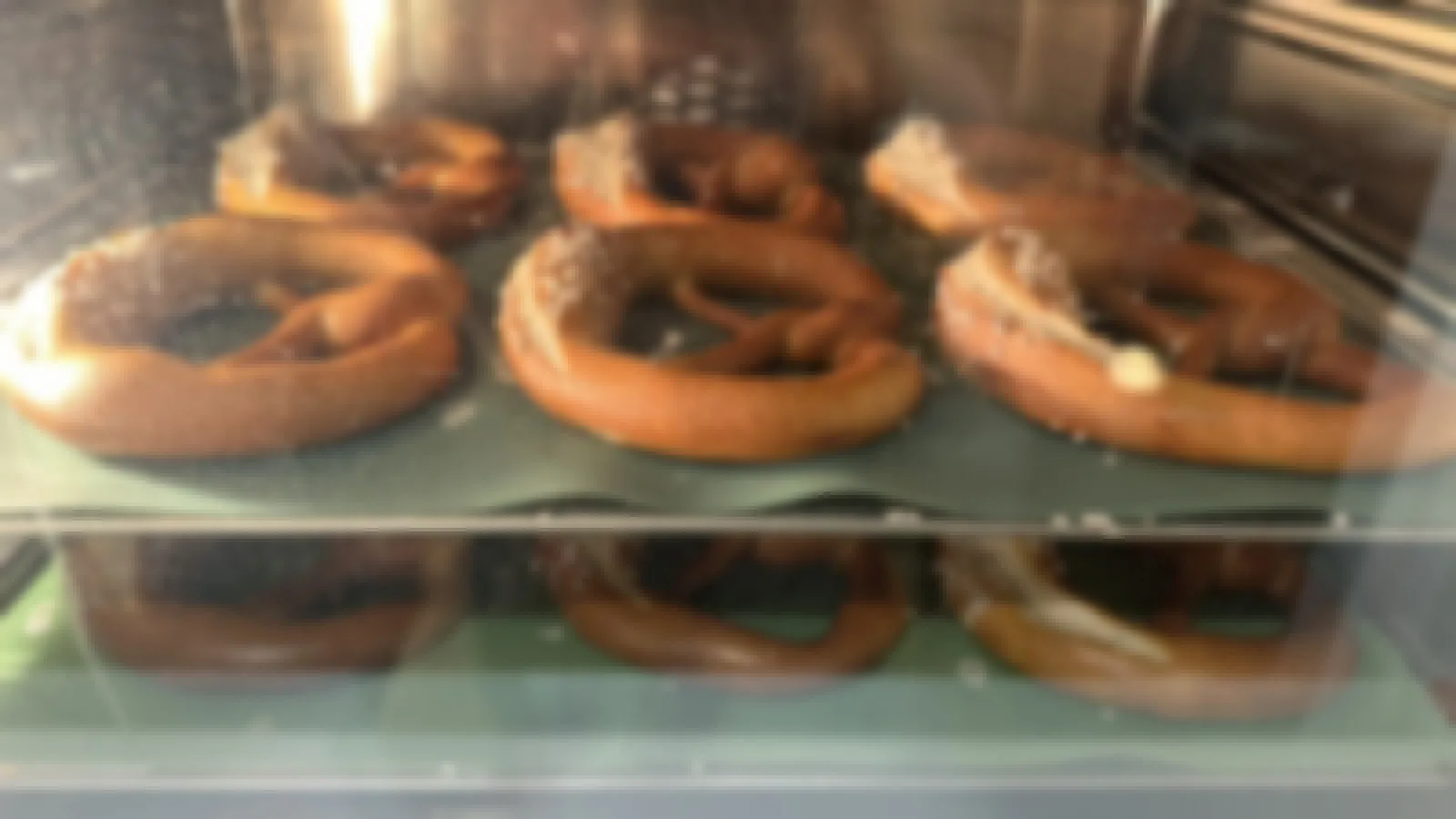 Sammy's Brezels baking in the oven at the Rangiora bakery